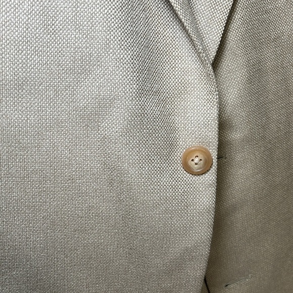 Lands' End Tan Silk Wool Blazer Sportscoat Office Career Classic Professional - Picture 14 of 14